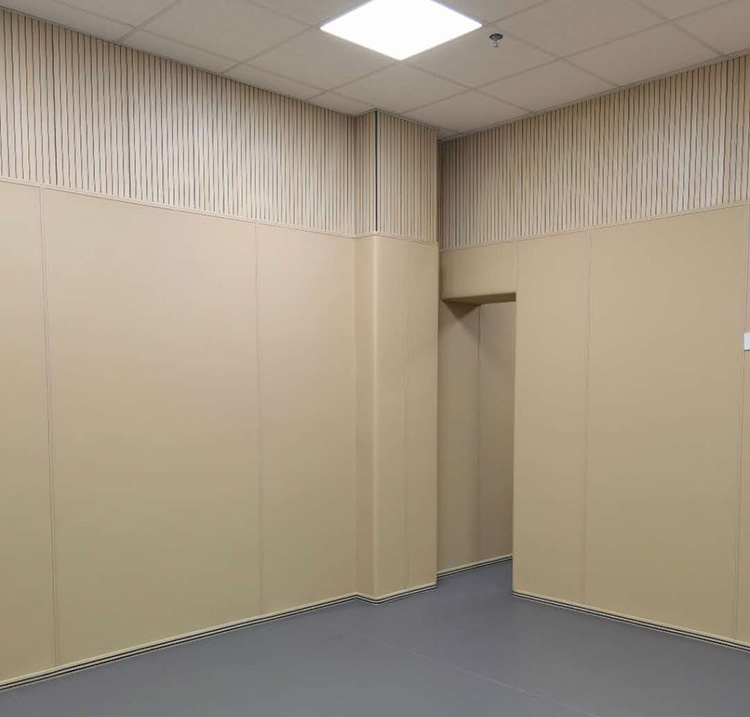 談話室阻燃軟包材料需配套打底板