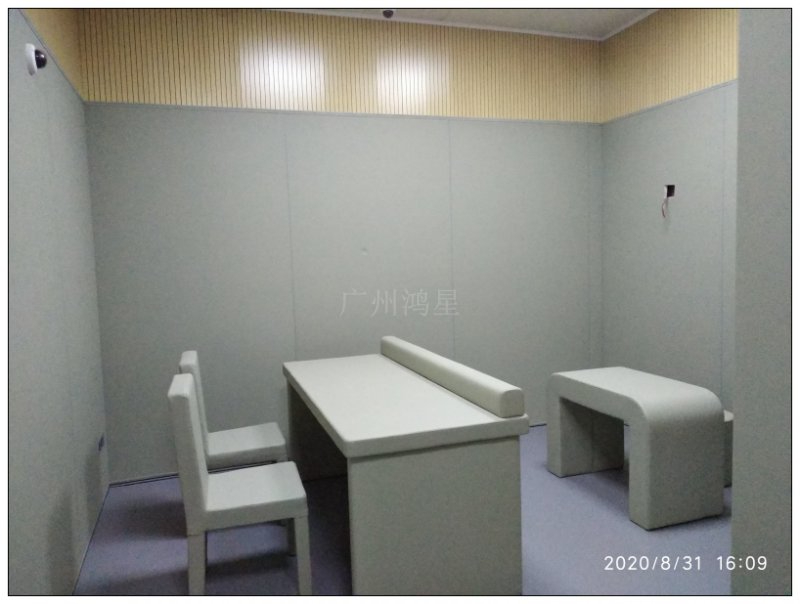 訊問室談話室留置辦公區防撞軟包阻燃軟包桌椅