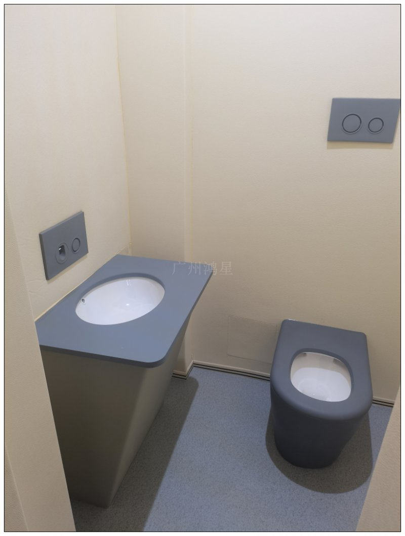 留置室防撞馬桶及洗手臺是專為特殊辦案場所設計的安全防護衛浴設施